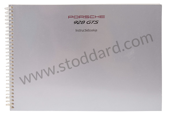 WKD92809193 - USER AND TECHNICAL MANUAL FOR YOUR VEHICLE IN DUTCH 928 GTS 1993 for Porsche 