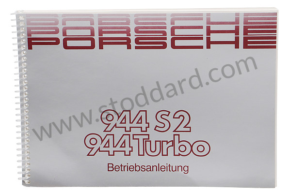 WKD94401090 - USER AND TECHNICAL MANUAL FOR YOUR VEHICLE IN GERMAN 944 S2 1990 for Porsche 