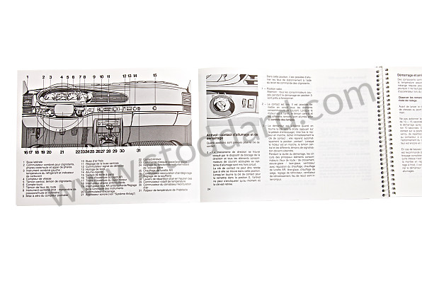 WKD94403091 - USER AND TECHNICAL MANUAL FOR YOUR VEHICLE IN FRENCH 944 1991 for Porsche 