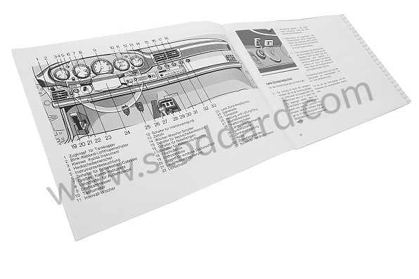 WKD96401090 - USER AND TECHNICAL MANUAL FOR YOUR VEHICLE IN GERMAN 911 CARRERA 2 / 4 1990 for Porsche 