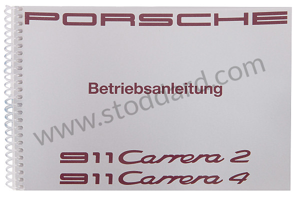 WKD96401091 - USER AND TECHNICAL MANUAL FOR YOUR VEHICLE IN GERMAN 911 1991 for Porsche 