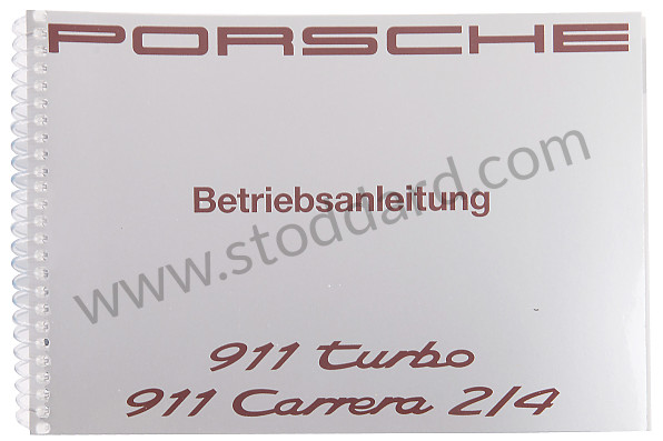 WKD96401092 - USER AND TECHNICAL MANUAL FOR YOUR VEHICLE IN GERMAN 911 CARRERA 1992 for Porsche 