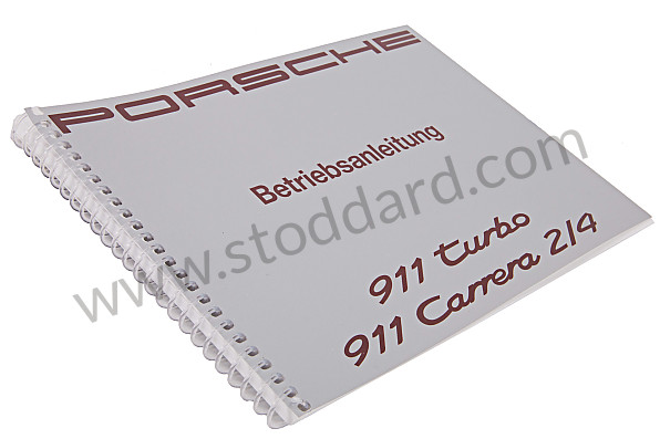 WKD96401092 - USER AND TECHNICAL MANUAL FOR YOUR VEHICLE IN GERMAN 911 CARRERA 1992 for Porsche 