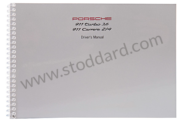 WKD96402093 - USER AND TECHNICAL MANUAL FOR YOUR VEHICLE IN ENGLISH 911 1993 for Porsche 