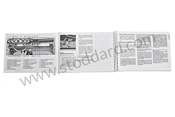 WKD96403091 - USER AND TECHNICAL MANUAL FOR YOUR VEHICLE IN FRENCH 911 1991 for Porsche 