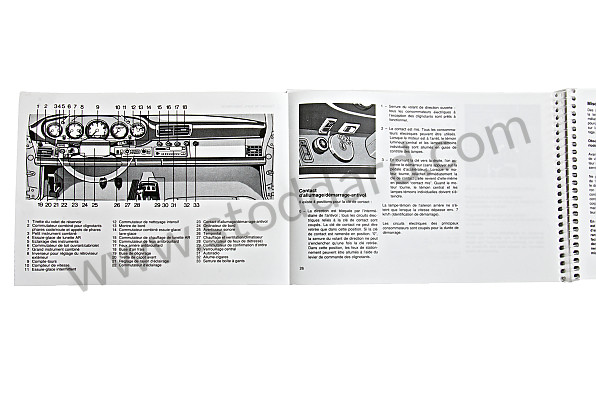 WKD96403091 - USER AND TECHNICAL MANUAL FOR YOUR VEHICLE IN FRENCH 911 1991 for Porsche 