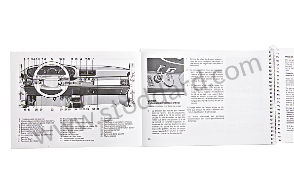 WKD96403092 - USER AND TECHNICAL MANUAL FOR YOUR VEHICLE IN FRENCH 911 CARRERA 1992 for Porsche 