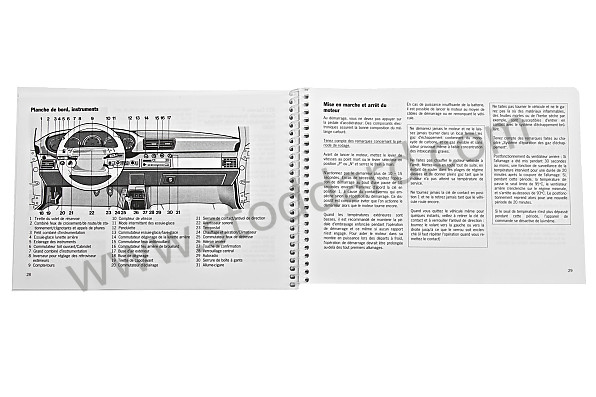 WKD96403093 - USER AND TECHNICAL MANUAL FOR YOUR VEHICLE IN FRENCH 911 1993 for Porsche 