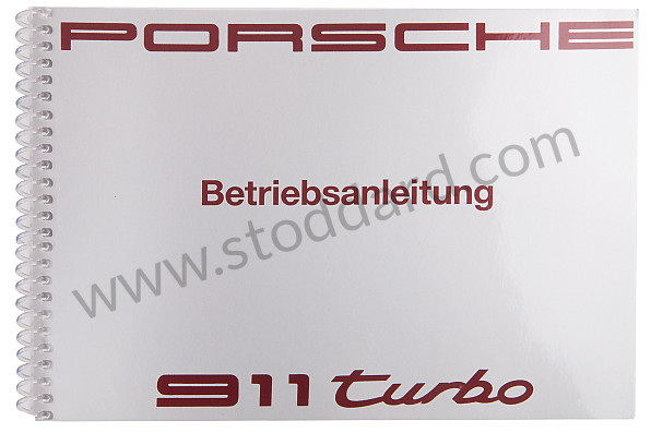 WKD96451091 - USER AND TECHNICAL MANUAL FOR YOUR VEHICLE IN GERMAN 911 TURBO 1991 for Porsche 