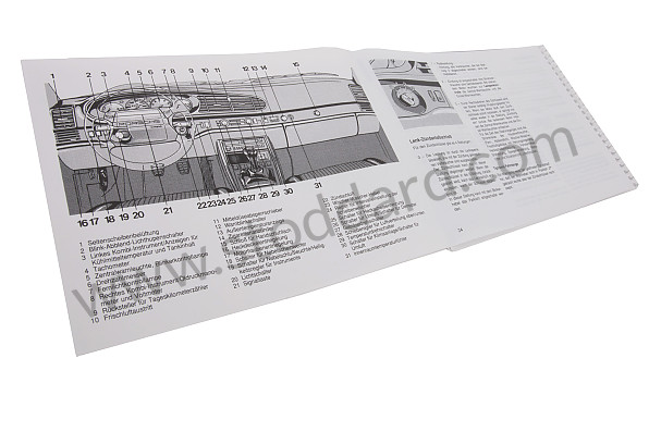 WKD96801092 - USER AND TECHNICAL MANUAL FOR YOUR VEHICLE IN GERMAN 968 1992 for Porsche 