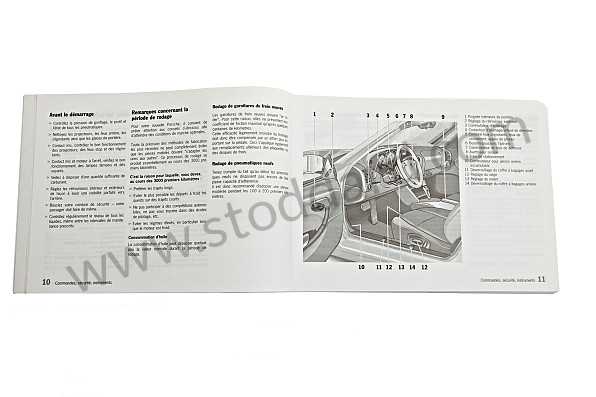 WKD98603001 - USER AND TECHNICAL MANUAL FOR YOUR VEHICLE IN FRENCH BOXSTER BOXSTER S 2001 for Porsche 