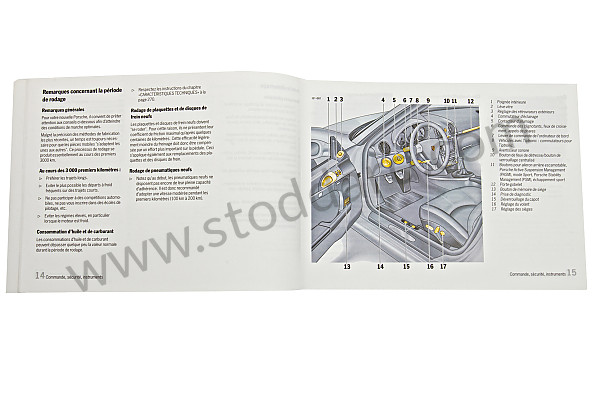 WKD98703007 - USER AND TECHNICAL MANUAL FOR YOUR VEHICLE IN FRENCH BOXSTER BOXSTER S 2007 for Porsche 