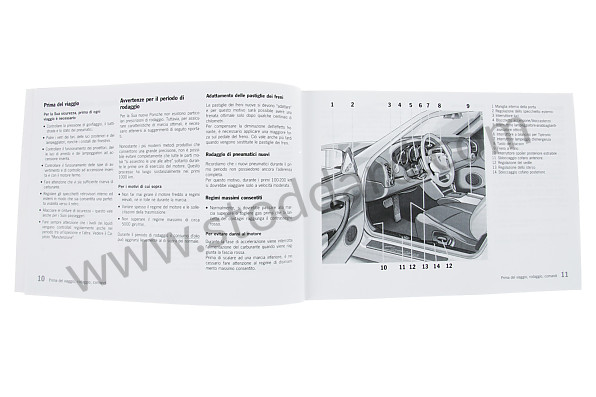 WKD99614099 - USER AND TECHNICAL MANUAL FOR YOUR VEHICLE IN ITALIAN CARRERA 2/4 1999 for Porsche 
