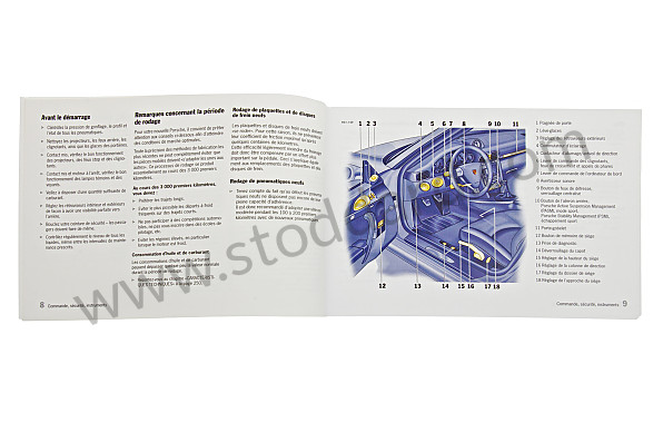 WKD99703008 - USER AND TECHNICAL MANUAL FOR YOUR VEHICLE IN FRENCH 911 CARRERA 2008 for Porsche 